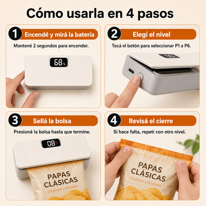 Como usar la selladora de bolsas Umbra en 4 pasos simples