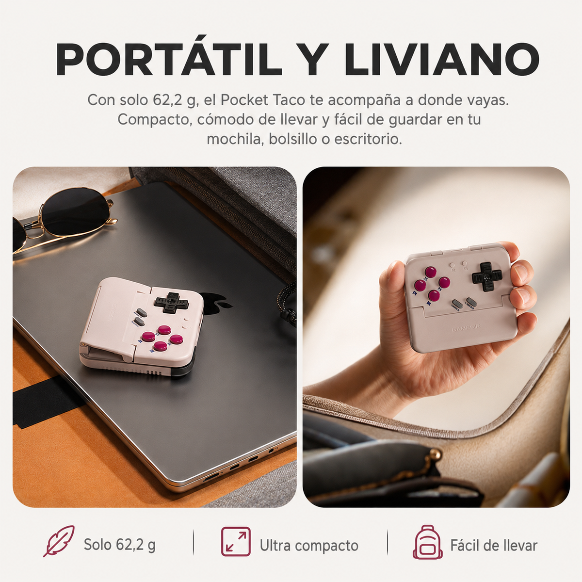 GameSir Pocket Taco portátil y liviano, solo 62,2 g